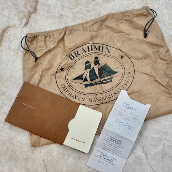 BRAHMIN "Marcy" NWT Shoulder Bag in Steel Grey Pardalis Lizard-Embossed Leather - Picture 5 of 12